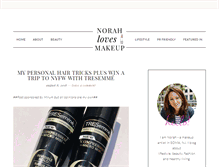 Tablet Screenshot of norahlovesmakeup.com
